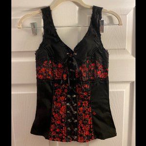 Tripp nyc Red and Black Corset